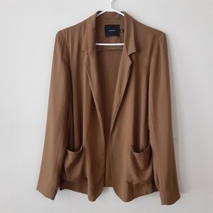 Aritzia Talula Kent open blazer,Rayon lightweight,tan/brown